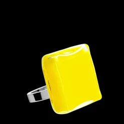 Bague en verre souffle - Carre Mini Milk