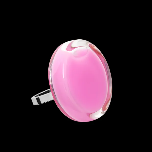 Bague en verre souffle - Cachou Mini Milk