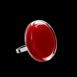 Bague en verre souffle - Cachou Mini Milk