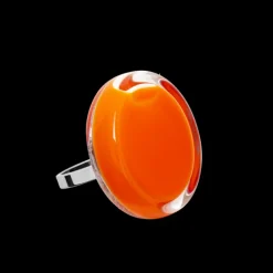 Bague en verre souffle - Cachou Mini Milk