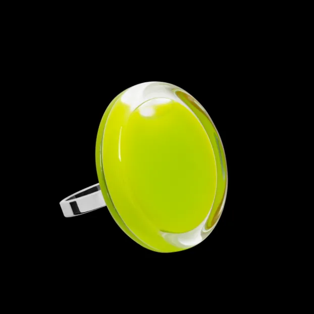 Bague en verre souffle - Cachou Mini Milk