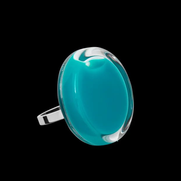 Bague en verre souffle - Cachou Mini Milk