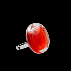 Bague en verre souffle - Cachou Nano Transparent
