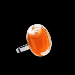 Bague en verre souffle - Cachou Nano Transparent