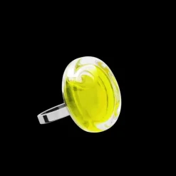 Bague en verre souffle - Cachou Nano Transparent