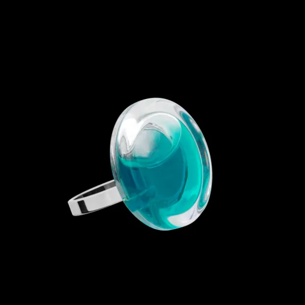 Bague en verre souffle - Cachou Nano Transparent