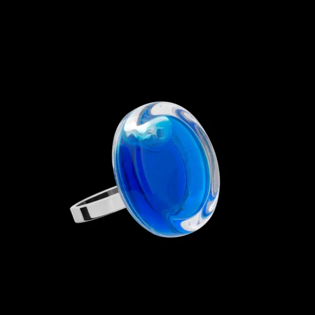 Bague en verre souffle - Cachou Nano Transparent