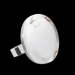 Bague en verre souffle - Cachou Medium Pastel