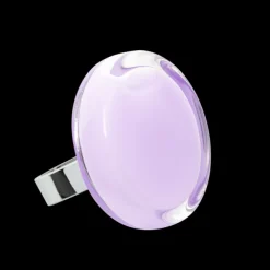 Bague en verre souffle - Cachou Medium Pastel