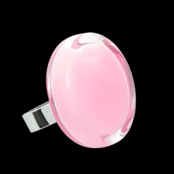 Bague en verre souffle - Cachou Medium Pastel