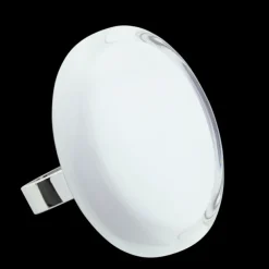 Bague en verre souffle - Cachou Giga Milk