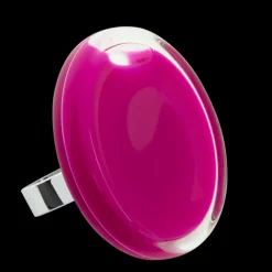 Bague en verre souffle - Cachou Giga Milk