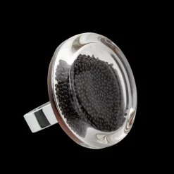 Bague en verre souffle - Cachou Medium Billes