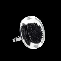 Bague en verre souffle - Cachou Mini Billes