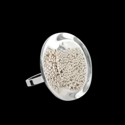 Bague en verre souffle - Cachou Mini Billes
