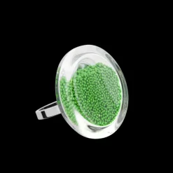 Bague en verre souffle - Cachou Mini Billes