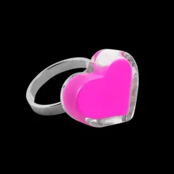 Bague en verre souffle - Coeur Nano Milk