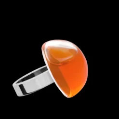 Bague en verre souffle - Dome Mini Transparent