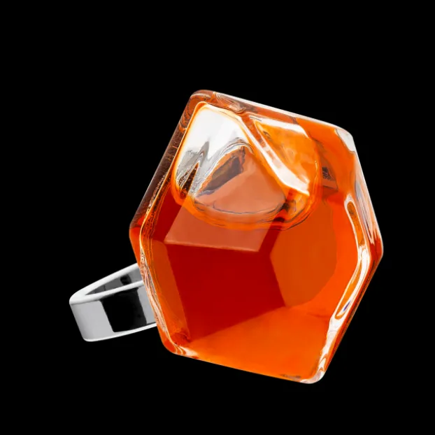 Bague en verre souffle - Energie Medium transparent