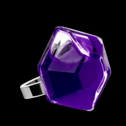 Bague en verre souffle - Energie Medium transparent