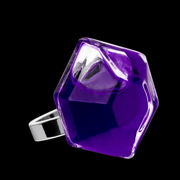 Bague en verre souffle - Energie Medium transparent