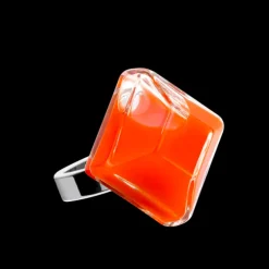 Bague en verre souffle - Gaia Medium Milk