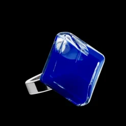 Bague en verre souffle - Gaia Medium Milk