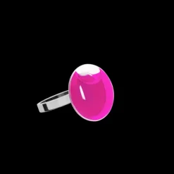 Bague en verre souffle - Galet Nano Transparent