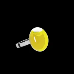 Bague en verre souffle - Galet Nano Transparent
