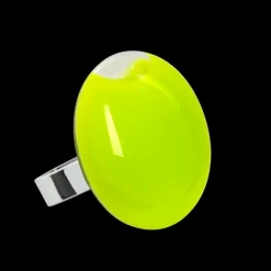 Bague en verre souffle - Galet Medium Milk