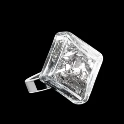 Bague en verre souffle - Gaia Medium Paillettes