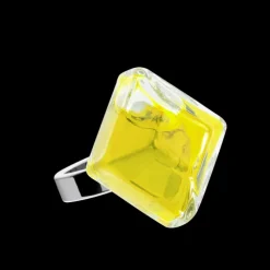 Bague en verre souffle - Gaia Medium Transparent