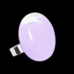 Bague en verre souffle - Galet Medium Pastel