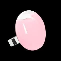Bague en verre souffle - Galet Medium Pastel