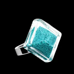 Bague en verre souffle - Gaia Medium Billes