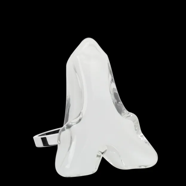 Bague en verre souffle - Tower Milk