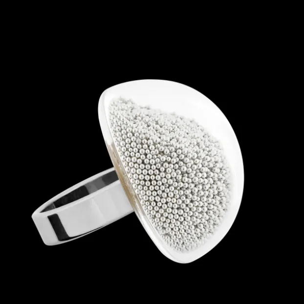 Bague en verre soufflee - Dome Medium Billes