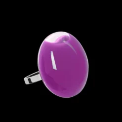 Bague en verre soufflee - Galet Mini Milk