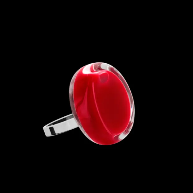 Bague en verre soufflee - Cachou Nano Milk