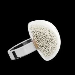 Bague en verre soufflee - Dome Mini Billes