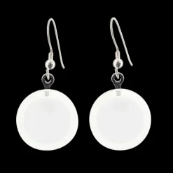 Boucles d'oreilles crochet en verre soufflees - Cachou Milk
