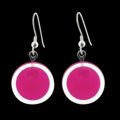 Boucles d'oreilles crochet en verre soufflees - Cachou Milk
