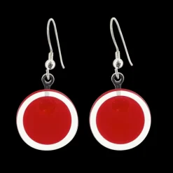 Boucles d'oreilles crochet en verre soufflees - Cachou Milk