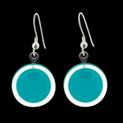 Boucles d'oreilles crochet en verre soufflees - Cachou Milk