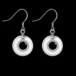 Boucles d'oreilles crochet en verre souffle - Duo Milk