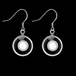 Boucles d'oreilles crochet en verre souffle - Duo Milk