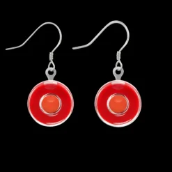 Boucles d'oreilles crochet en verre souffle - Duo Milk