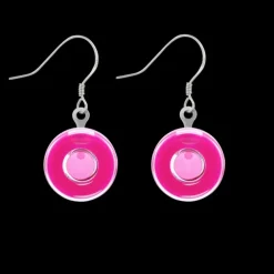 Boucles d'oreilles crochet en verre souffle - Duo Milk