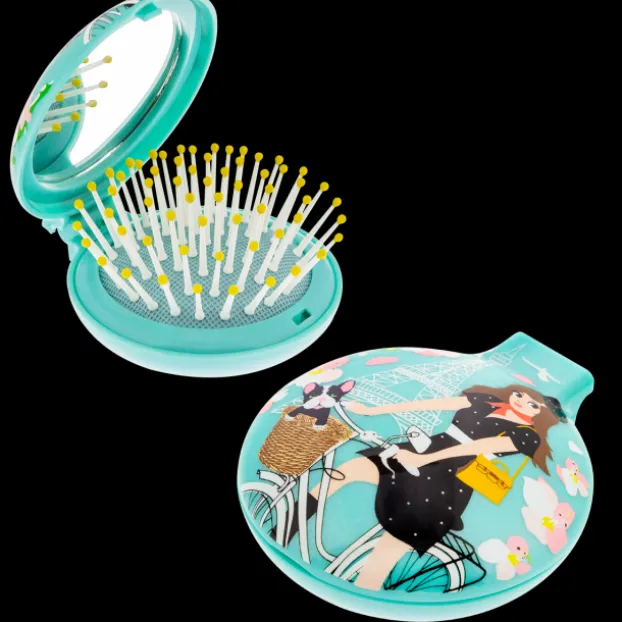 Brosse a cheveux avec miroir - Lady Retro