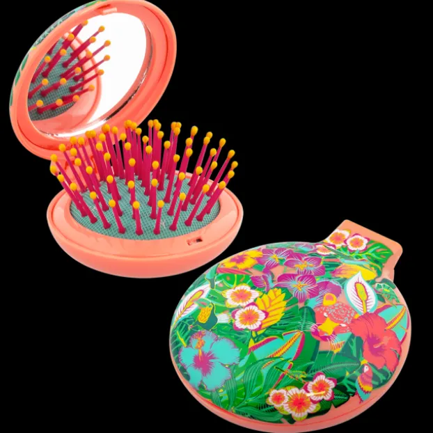 Brosse a cheveux avec miroir - Lady Retro